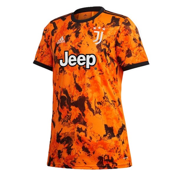 Camiseta Juventus Replica Tercera Ropa Mujer 2020/21 Naranja